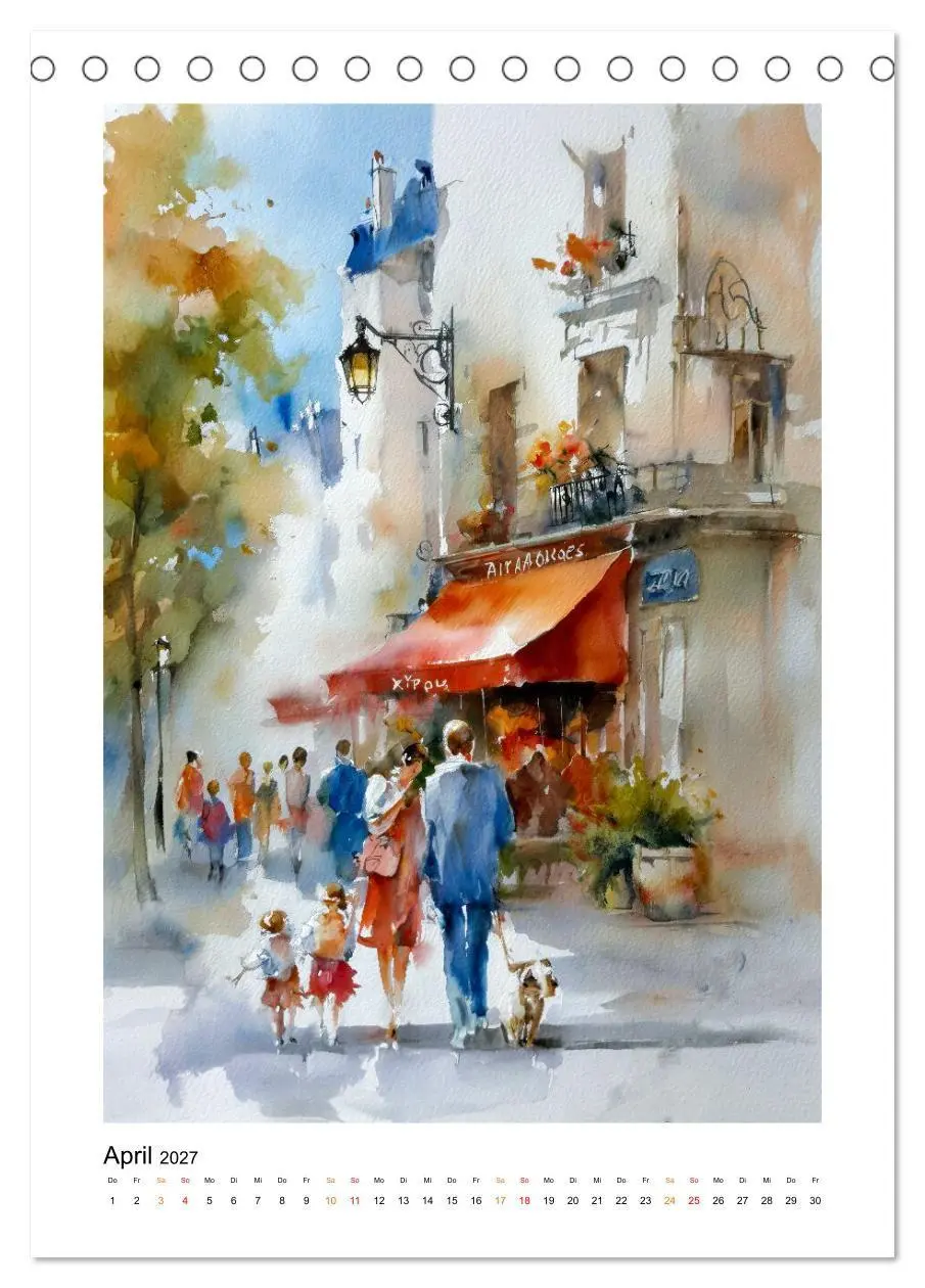 Bild: 9783516784848 | Paris Träume (Tischkalender 2027 DIN A5 hoch), CALVENDO Monatskalender