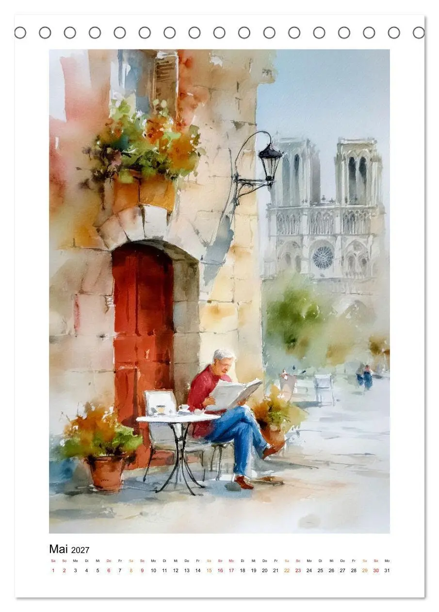 Bild: 9783516784848 | Paris Träume (Tischkalender 2027 DIN A5 hoch), CALVENDO Monatskalender