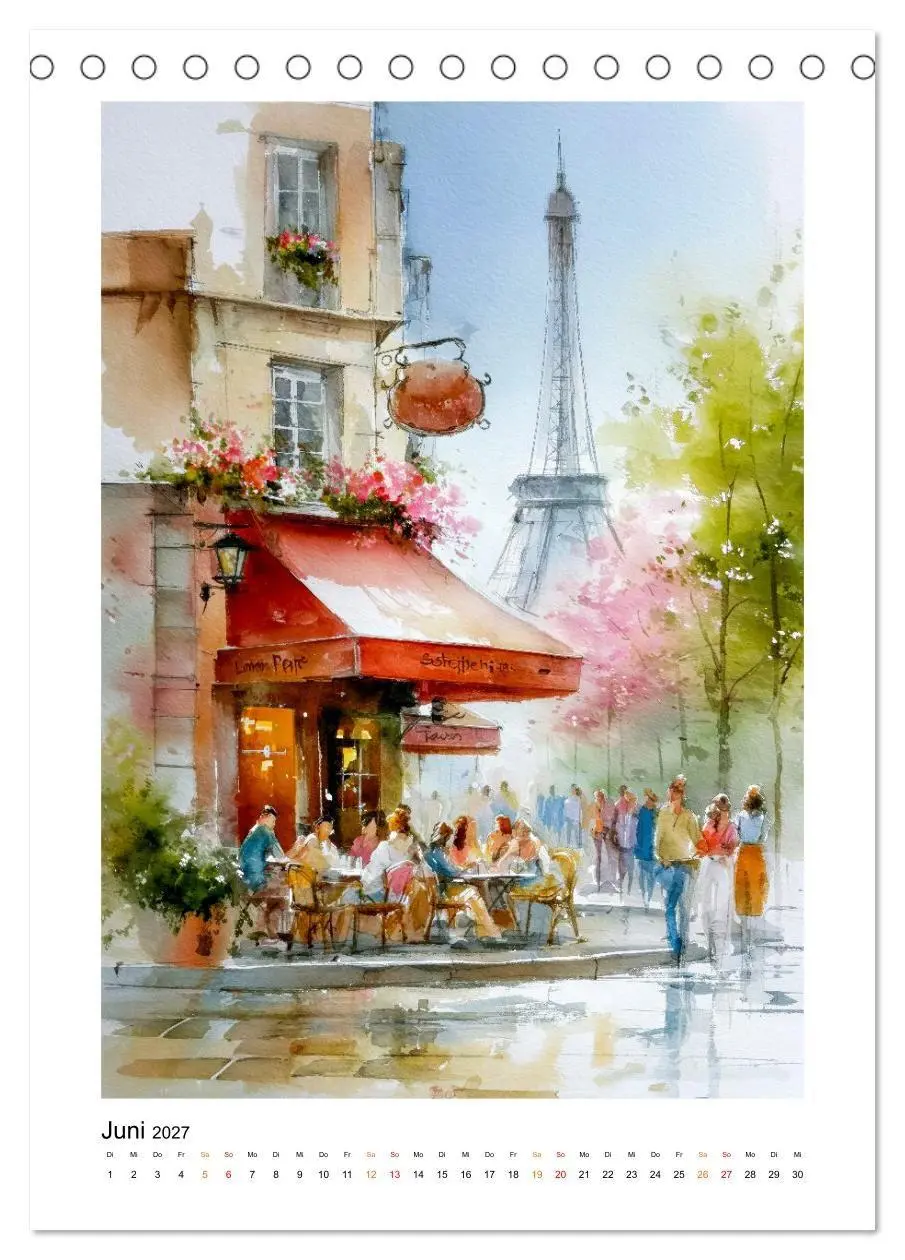 Bild: 9783516784848 | Paris Träume (Tischkalender 2027 DIN A5 hoch), CALVENDO Monatskalender