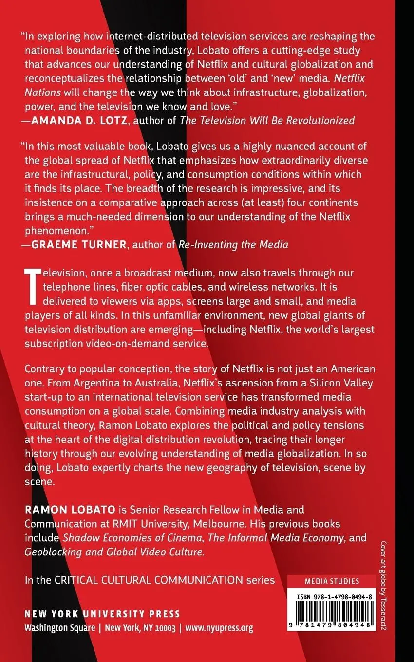 Rückseite: 9781479804948 | Netflix Nations | The Geography of Digital Distribution | Ramon Lobato