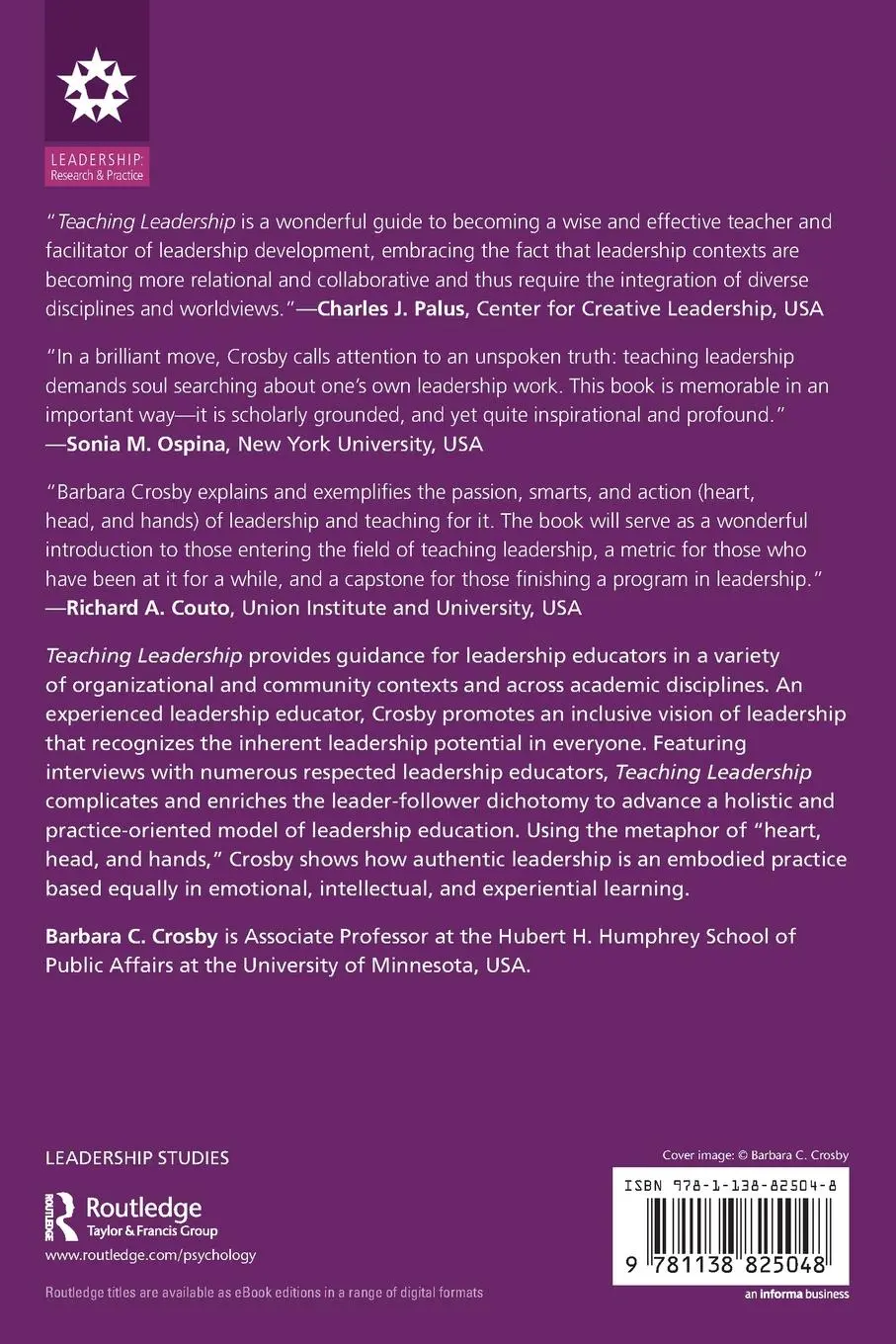 Rückseite: 9781138825048 | Teaching Leadership | An Integrative Approach | Barbara C. Crosby