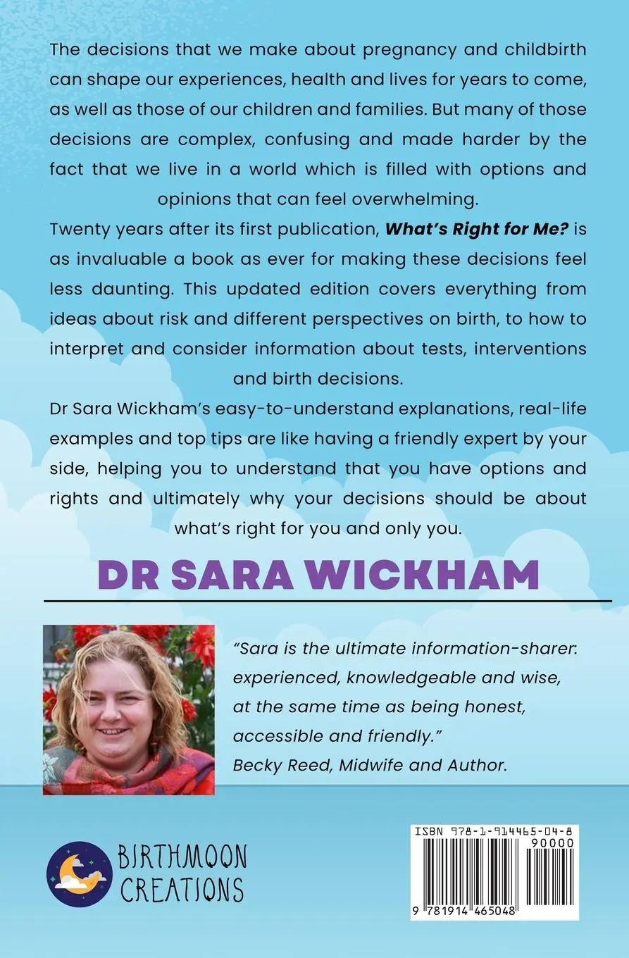 Rückseite: 9781914465048 | What's Right For Me? | Making decisions in pregnancy and childbirth