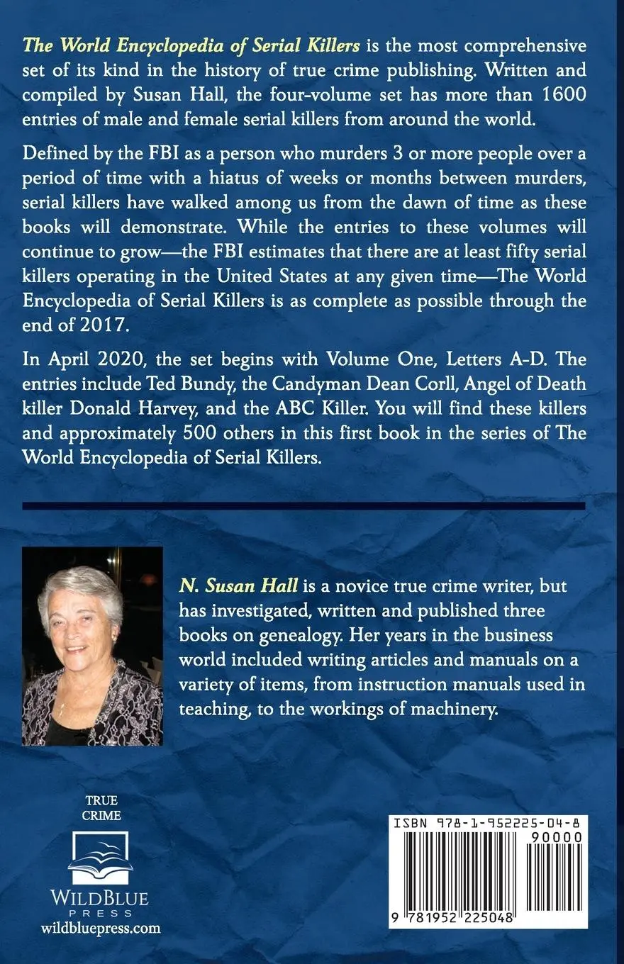 Rückseite: 9781952225048 | The World Encyclopedia Of Serial Killers | Volume One A-D | Susan Hall
