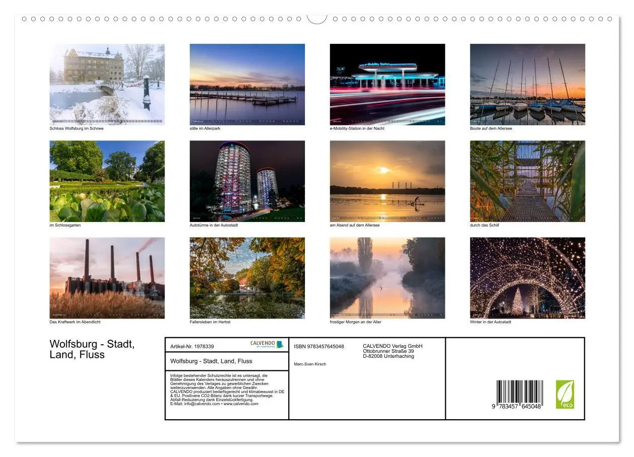Bild: 9783457645048 | Wolfsburg - Stadt, Land, Fluss (Wandkalender 2026 DIN A2 quer),...