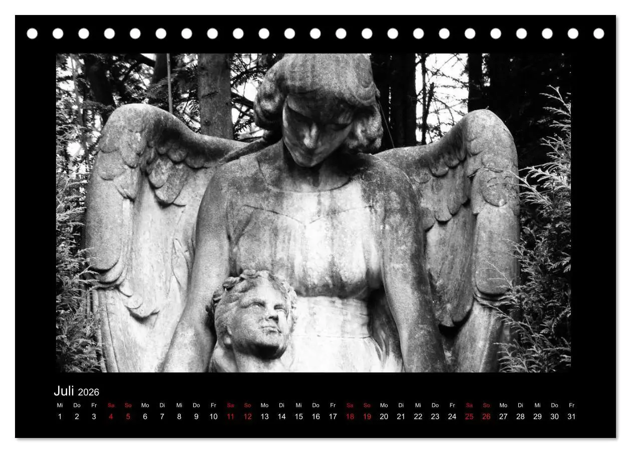 Bild: 9783516115048 | Die Engel von Melaten (Tischkalender 2026 DIN A5 quer), CALVENDO...