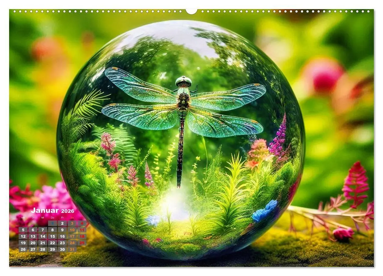 Bild: 9783516665048 | Libellen in einer Glaskugel (Wandkalender 2026 DIN A2 quer),...
