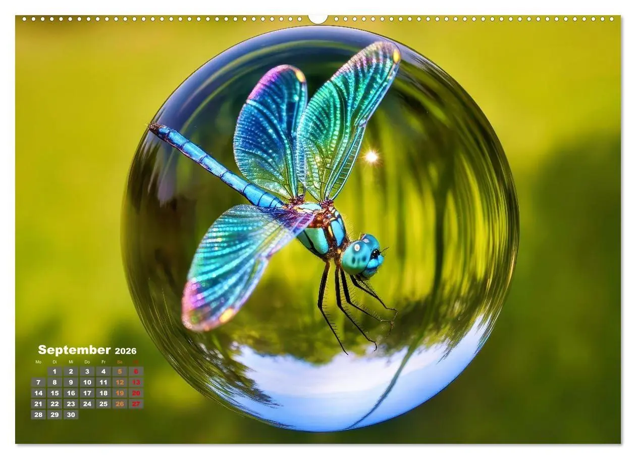 Bild: 9783516665048 | Libellen in einer Glaskugel (Wandkalender 2026 DIN A2 quer),...
