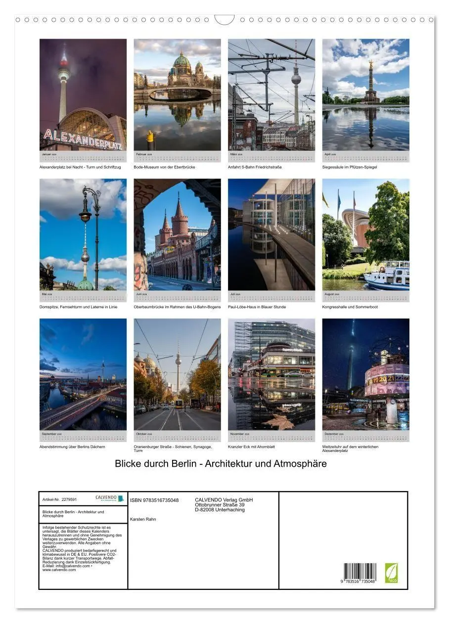 Bild: 9783516735048 | Blicke durch Berlin - Architektur und Atmosphäre (Wandkalender 2026...