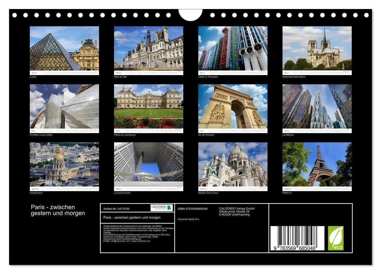 Bild: 9783569685048 | Paris - zwischen gestern und morgen (Wandkalender 2027 DIN A4...
