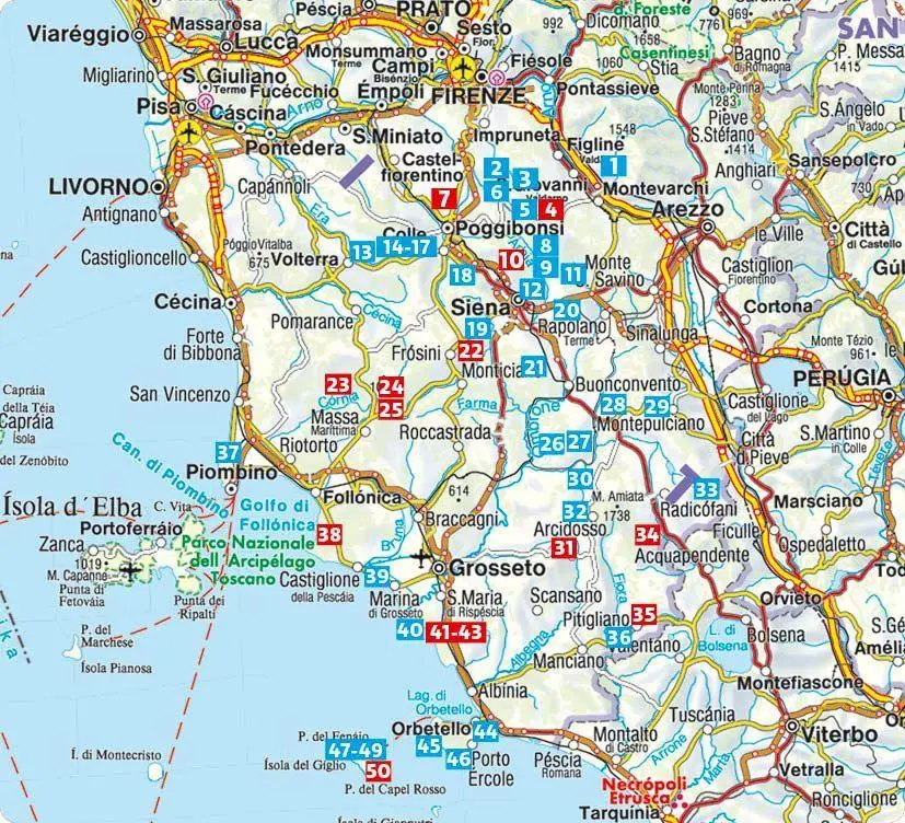 Bild: 9783763315048 | ROTHER Wanderführer Toskana - Der Süden. 50 Touren zwischen Florenz...