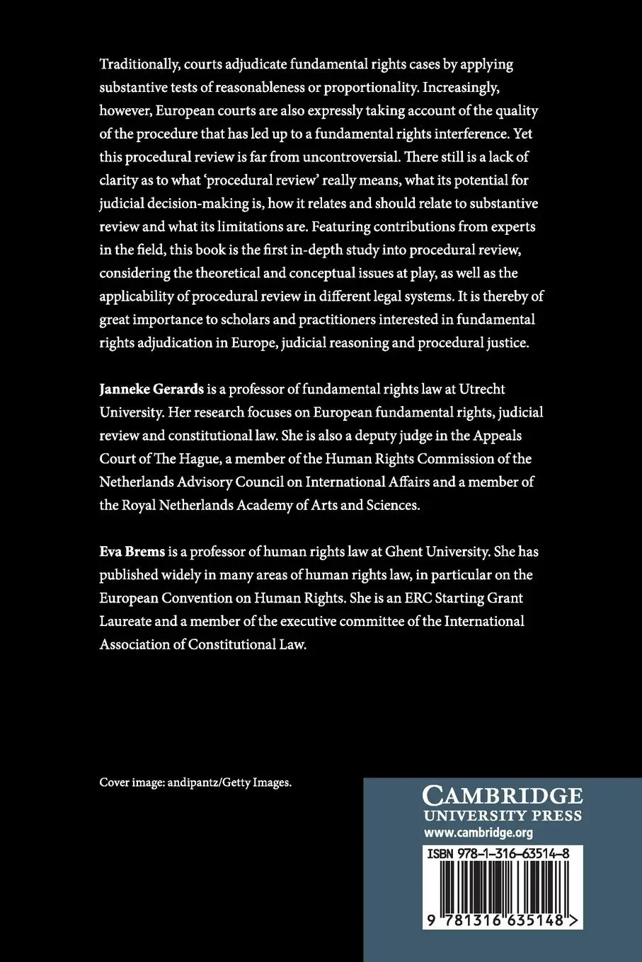 Rückseite: 9781316635148 | Procedural Review in European Fundamental Rights Cases | Taschenbuch