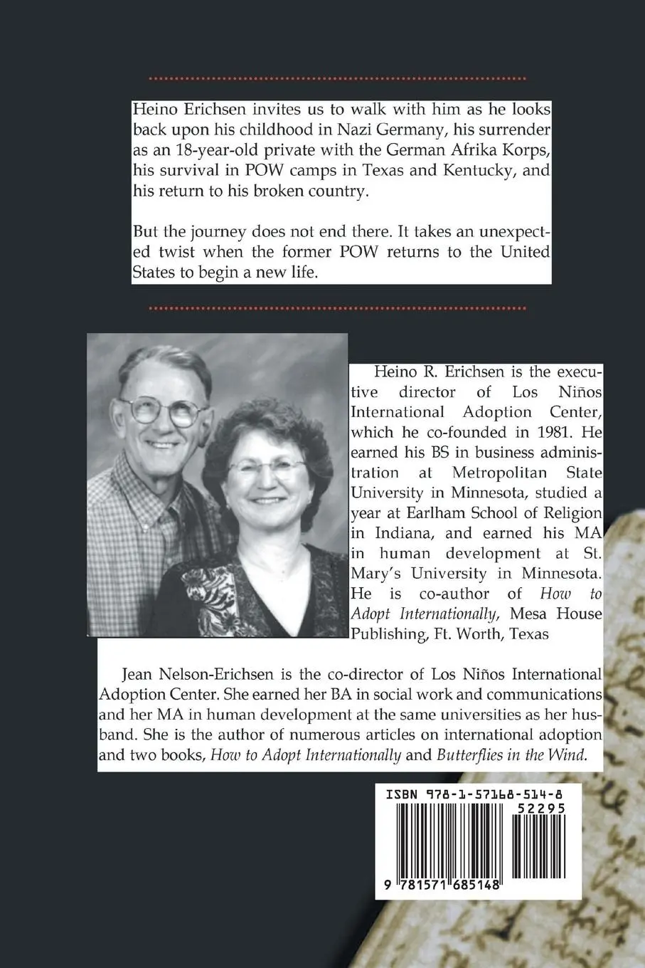 Rückseite: 9781571685148 | Reluctant Warrior | Former German POW Finds Peace in Texas | Erichsen