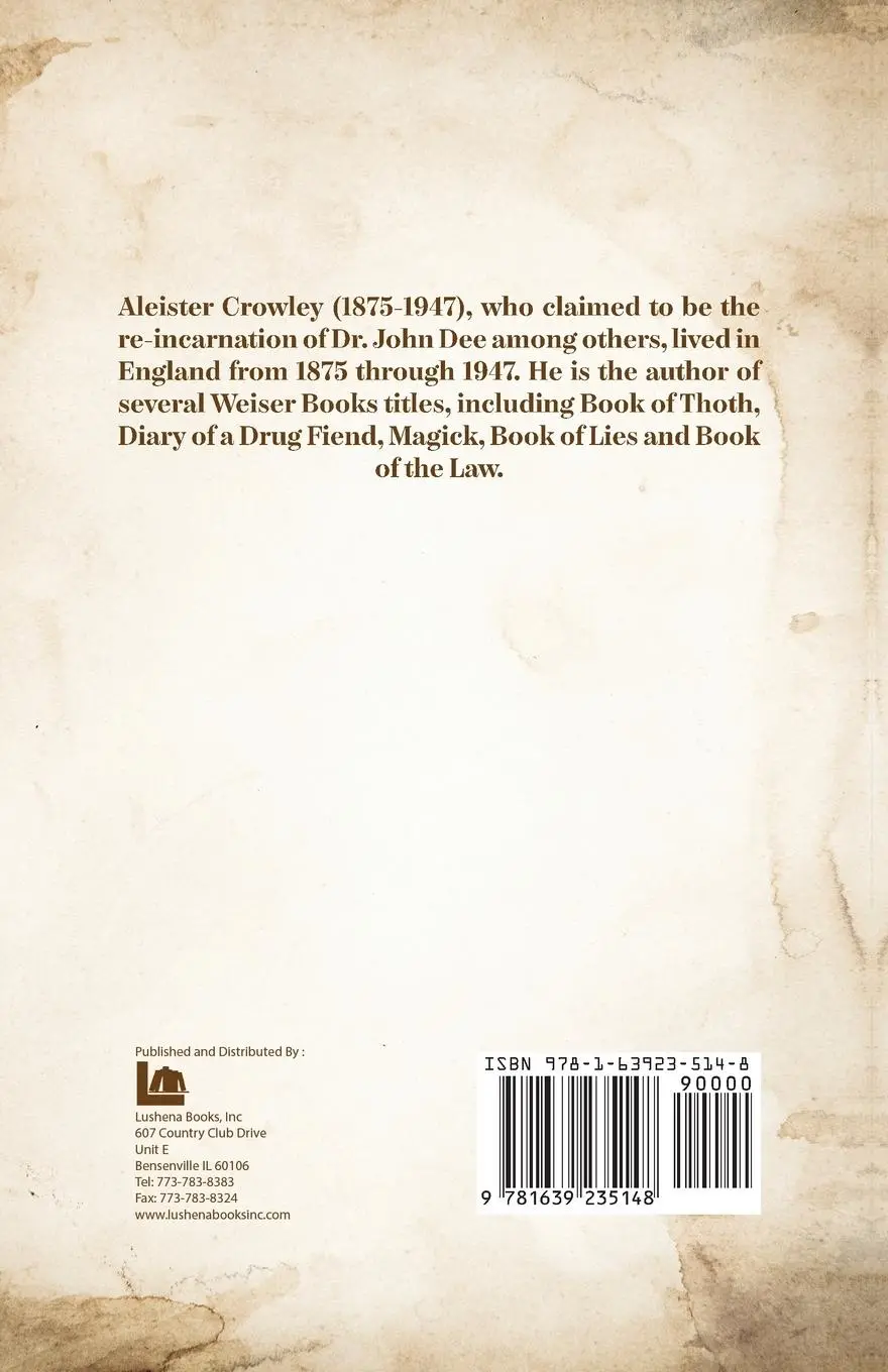 Rückseite: 9781639235148 | 777 | Aleister Crowley | Taschenbuch | Englisch | 2022 | Lushena Books