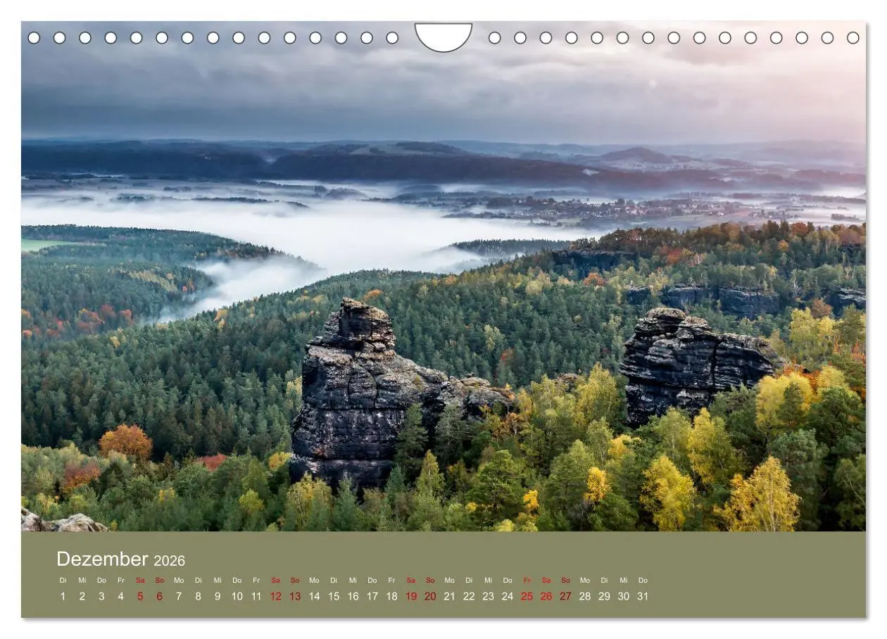 Bild: 9783457565148 | Auf den Bergen der Sächsischen Schweiz (Wandkalender 2026 DIN A4...