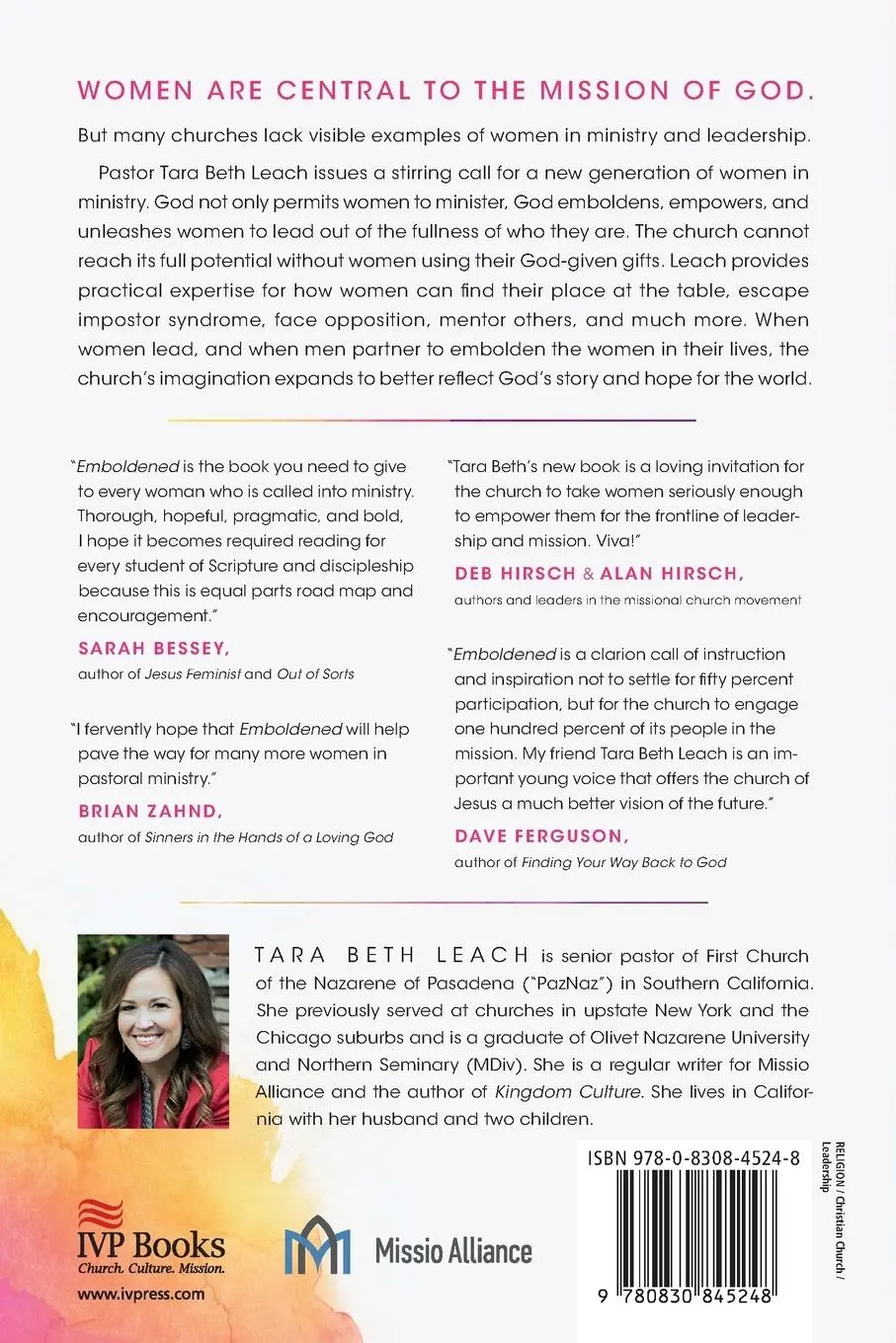 Rückseite: 9780830845248 | Emboldened | A Vision for Empowering Women in Ministry | Leach | Buch
