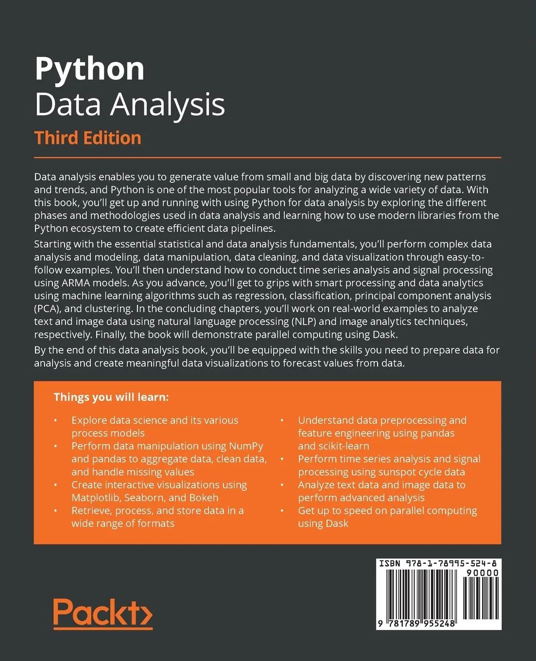 Rückseite: 9781789955248 | Python Data Analysis - Third Edition | Avinash Navlani (u. a.) | Buch