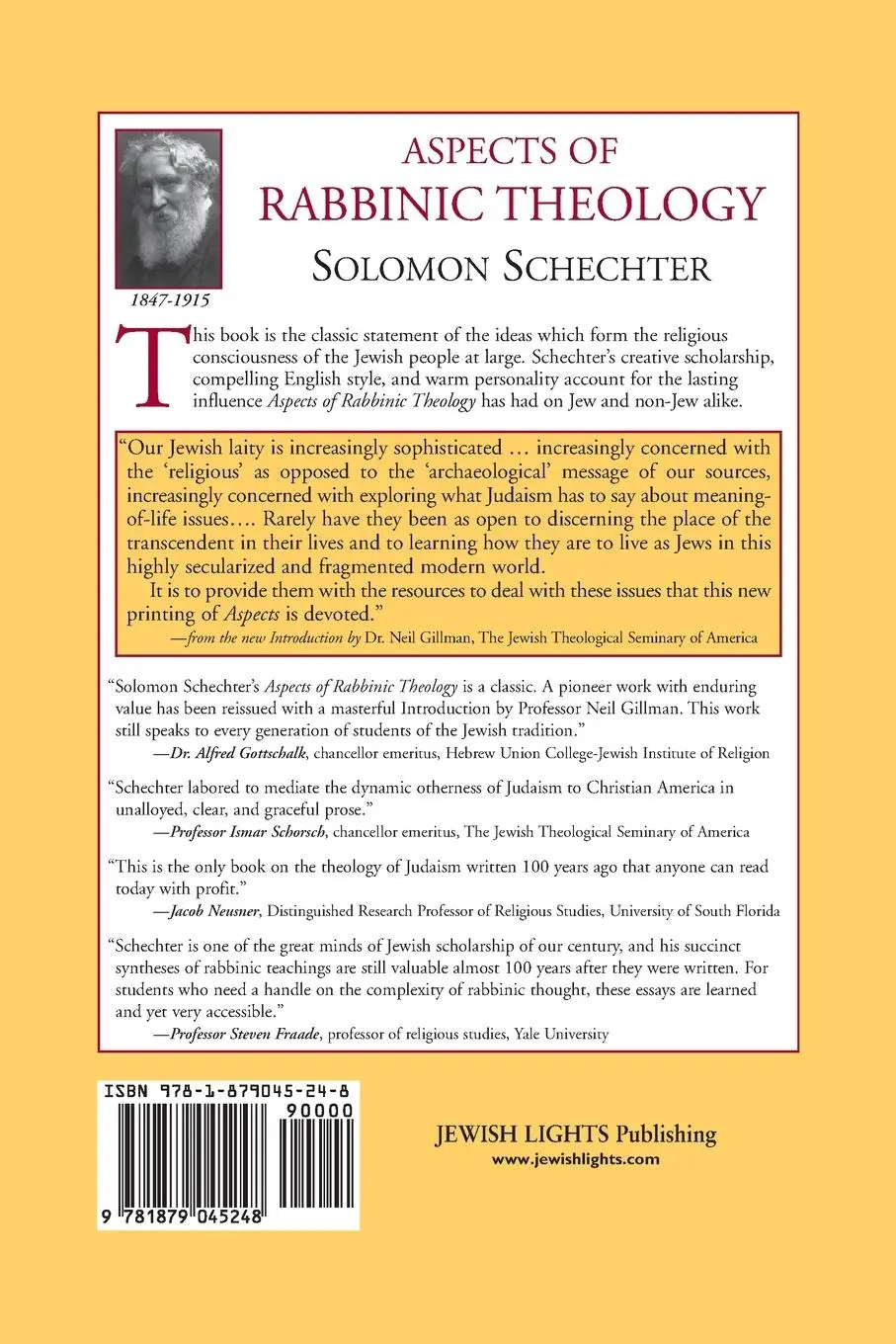 Rückseite: 9781879045248 | Aspects of Rabbinic Theology | Solomon Schechter | Taschenbuch | 1993