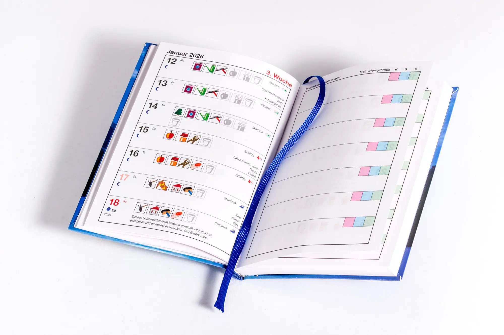 Bild: 9783442395248 | Das Mondjahr 2026 - Der farbige Taschenkalender | Das Original | 2026