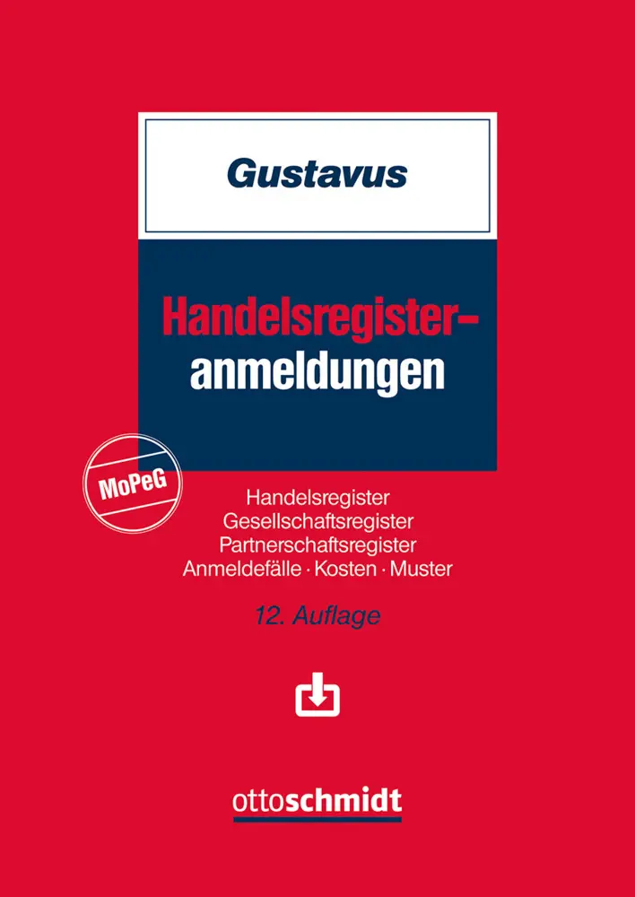 Cover: 9783504455248 | Handelsregisteranmeldungen | Eckhart Gustavus | Taschenbuch | Deutsch