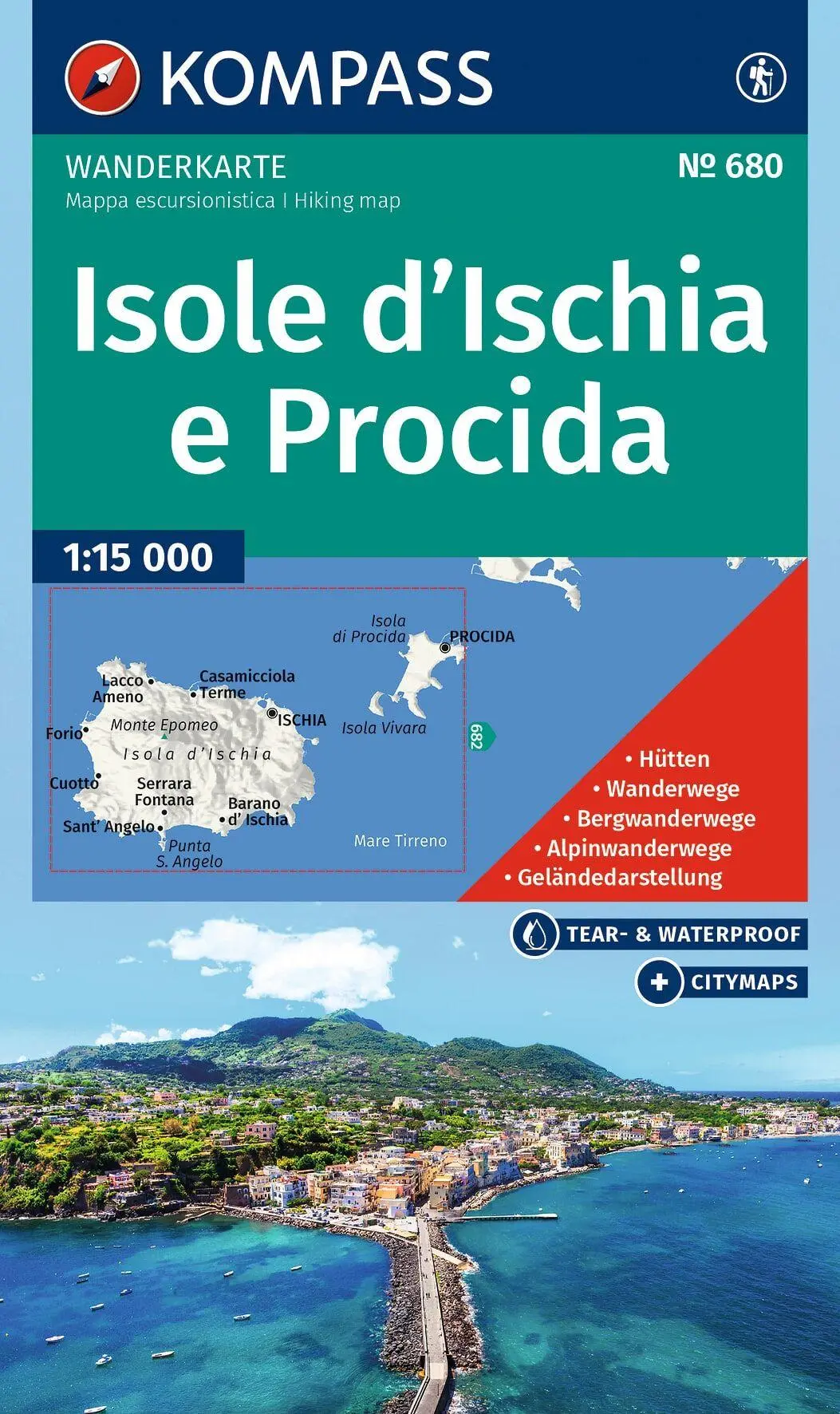 Cover: 9783991545248 | KOMPASS Wanderkarte 680 Isole d' Ischia e Procida 1:15.000 | Deutsch