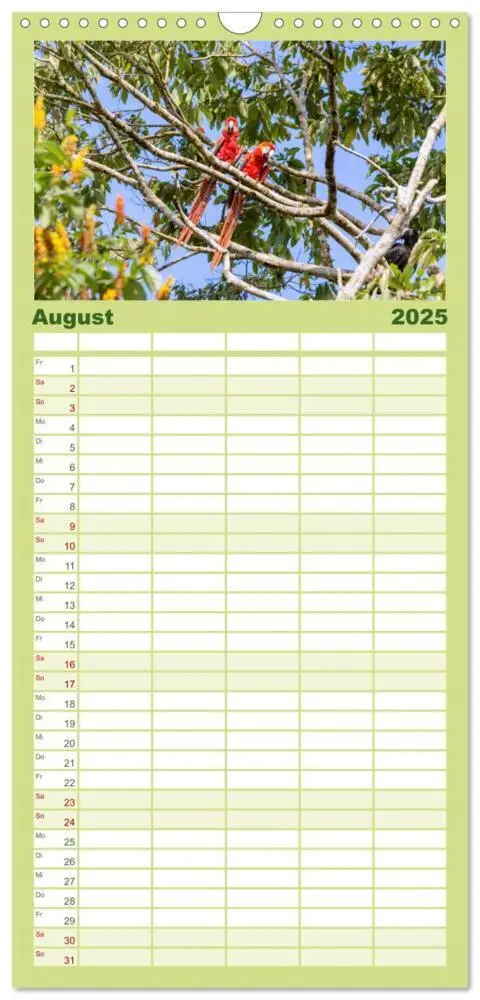 Bild: 9783457095348 | Familienplaner 2025 - Costa Rica - Tierwelt und Landschaften mit 5...