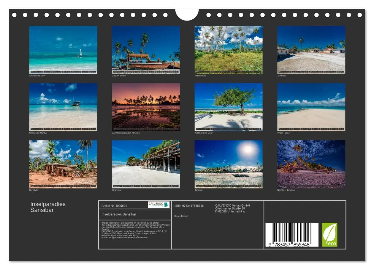 Bild: 9783457855348 | Inselparadies Sansibar (Wandkalender 2026 DIN A4 quer), CALVENDO...