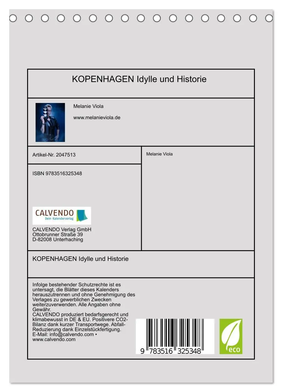 Bild: 9783516325348 | KOPENHAGEN Idylle und Historie (Tischkalender 2026 DIN A5 hoch),...