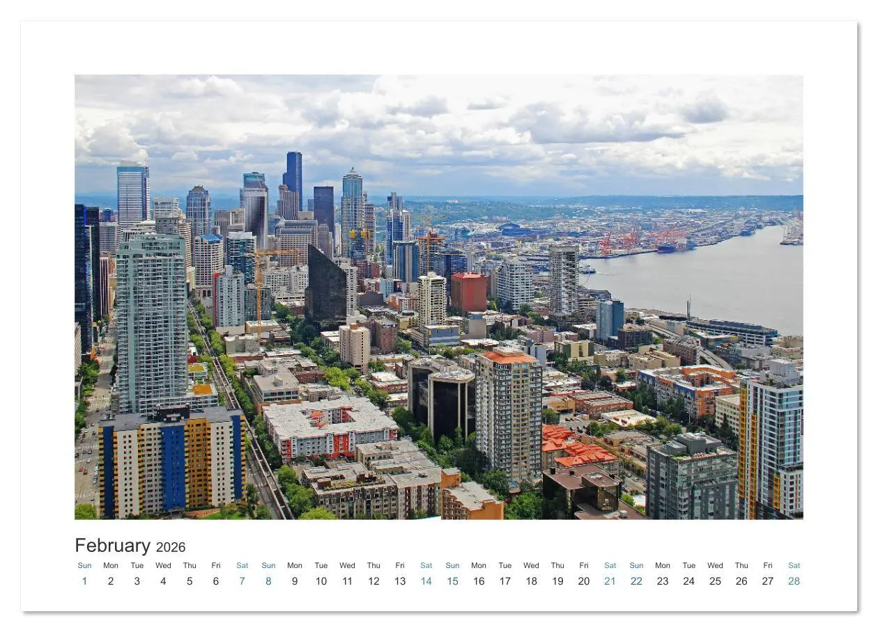Bild: 9783516565348 | Seattle (Wall Calendar 2026 DIN A4 landscape), CALVENDO 12 Month...