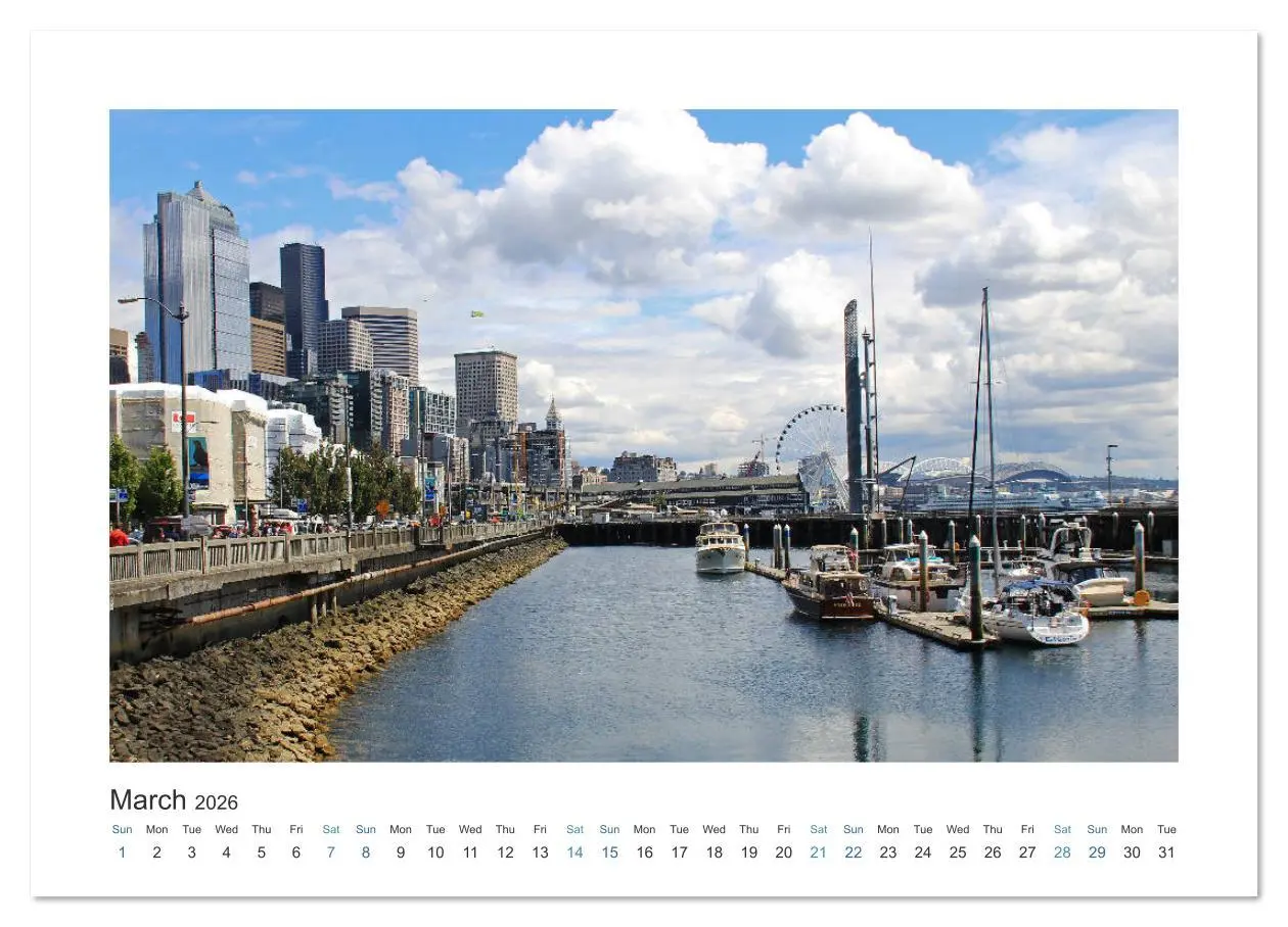 Bild: 9783516565348 | Seattle (Wall Calendar 2026 DIN A4 landscape), CALVENDO 12 Month...