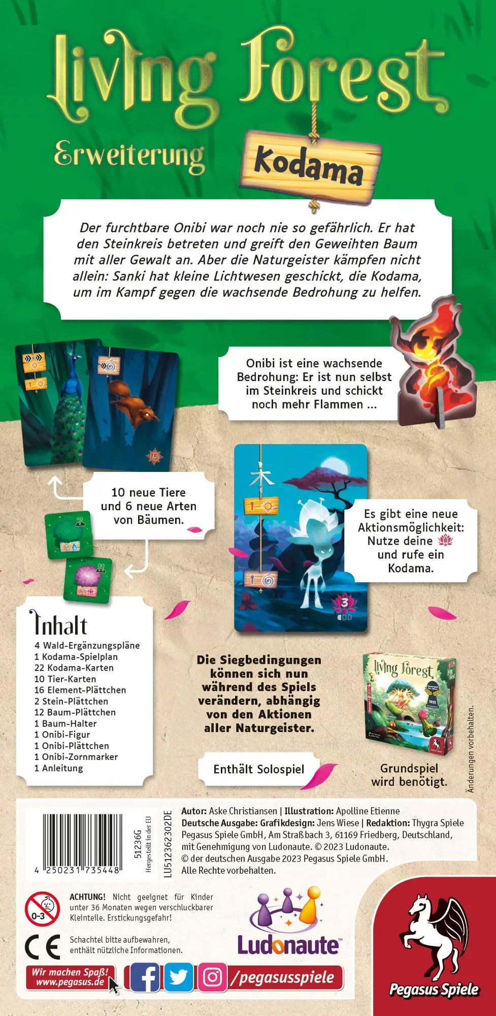 Bild: 4250231735448 | Living Forest: Kodama [Erweiterung] | Aske Christiansen | Spiel | 2023