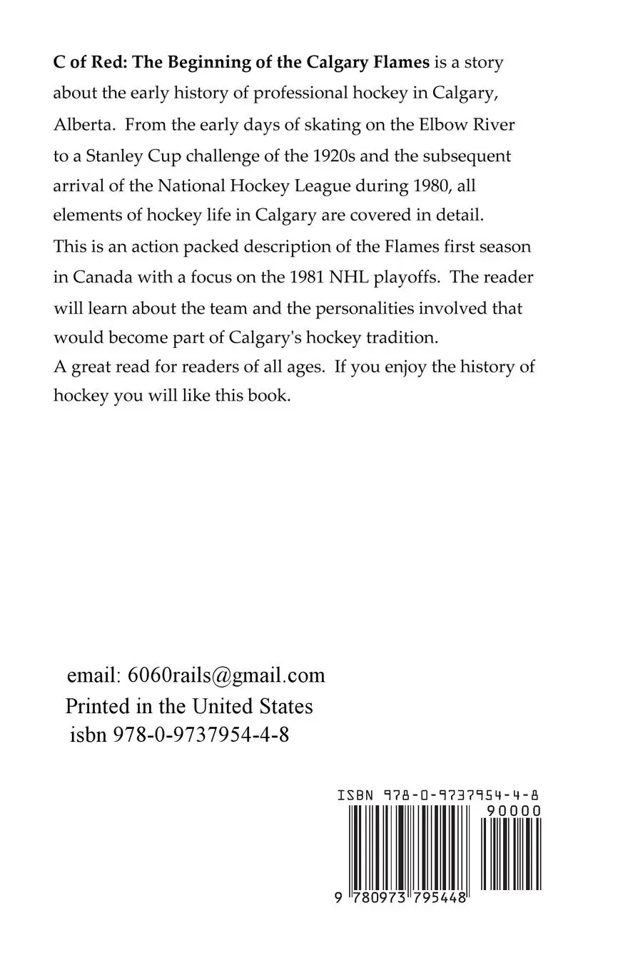 Rückseite: 9780973795448 | C of Red - The Beginning of the Calgary Flames | David Maiers | Buch