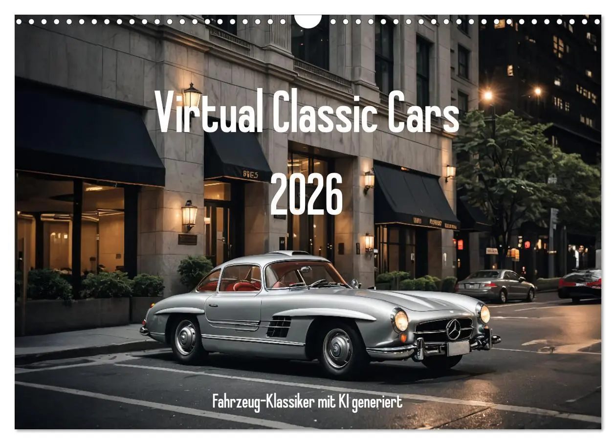 Cover: 9783457395448 | Virtual Classic Cars (Wandkalender 2026 DIN A3 quer), CALVENDO...