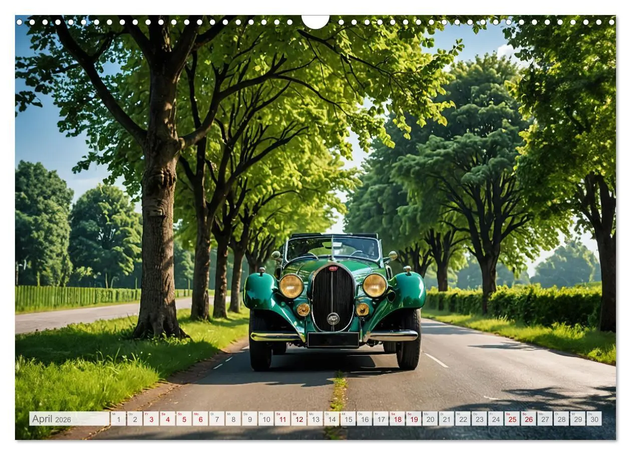 Bild: 9783457395448 | Virtual Classic Cars (Wandkalender 2026 DIN A3 quer), CALVENDO...