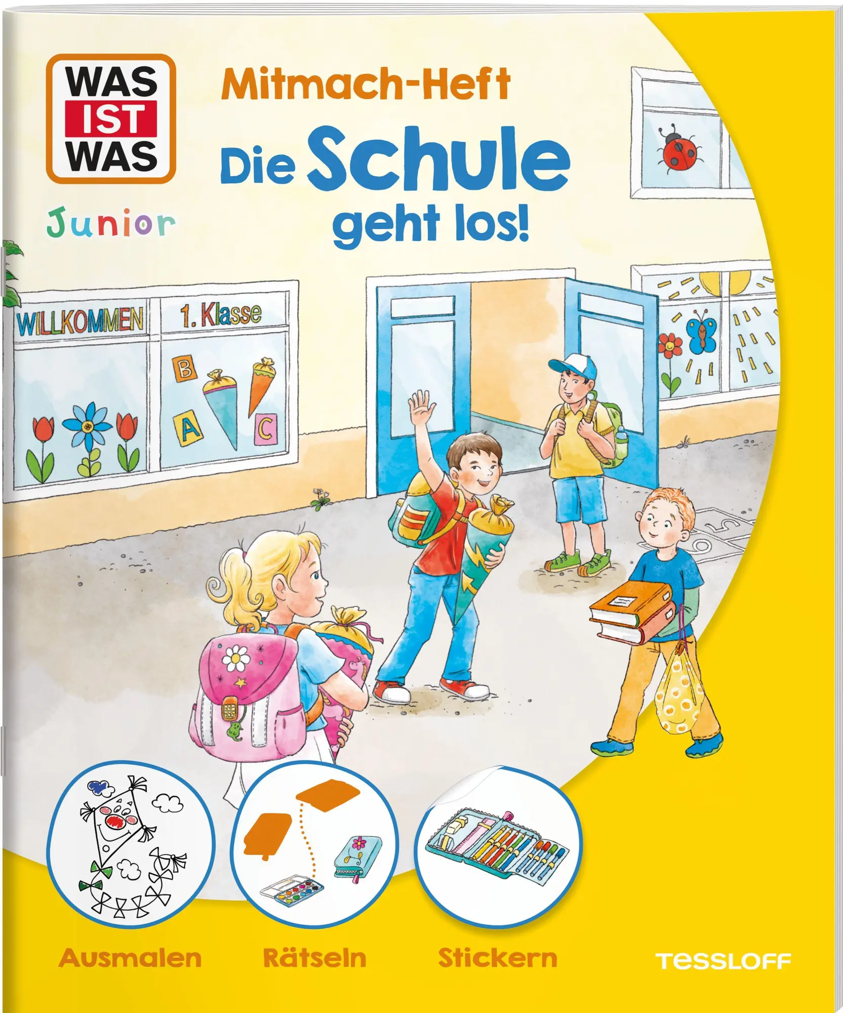 Cover: 9783788675448 | WAS IST WAS Junior Mitmach-Heft Die Schule geht los! | Sabine Schuck
