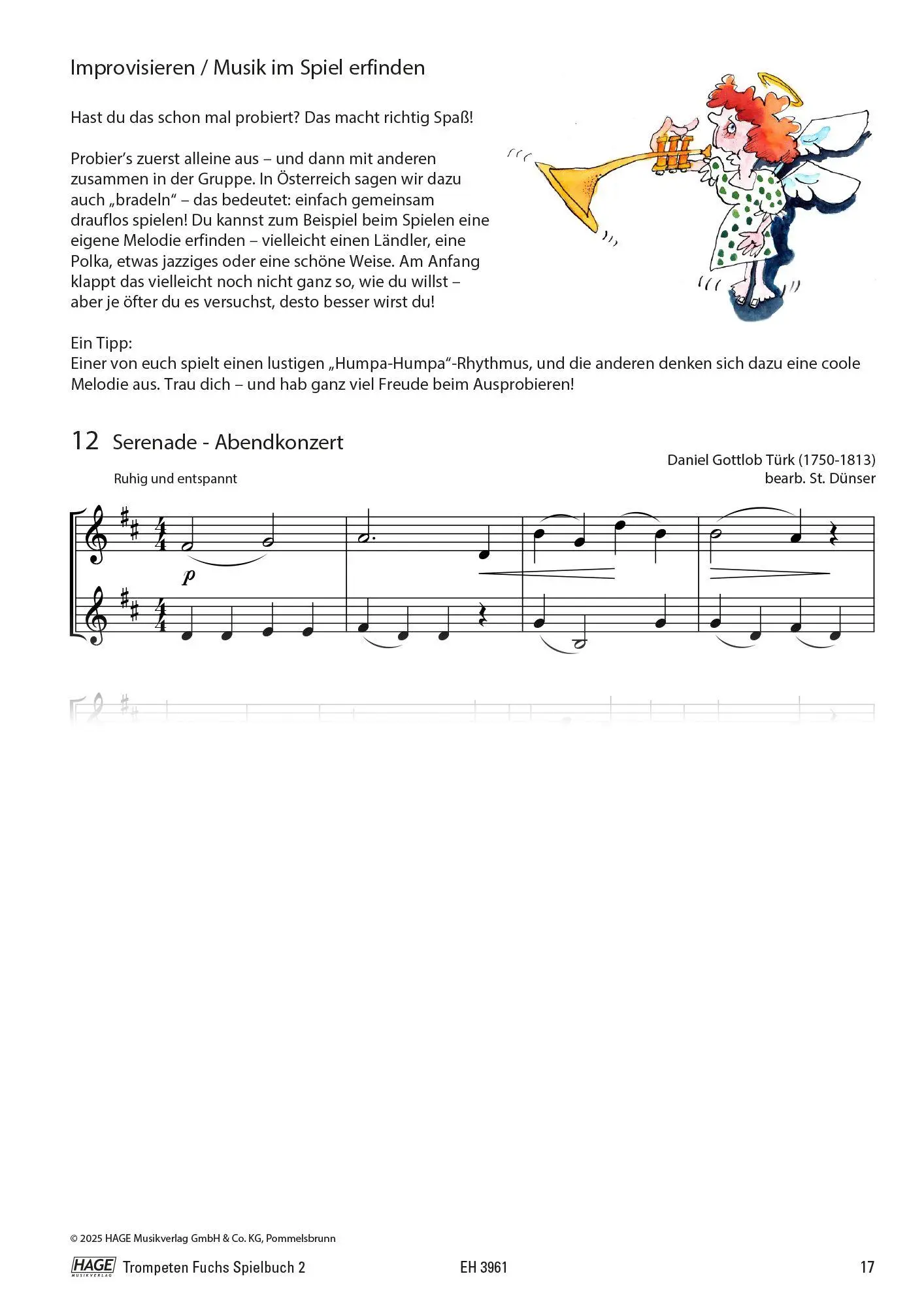 Bild: 9783866265448 | Trompeten Fuchs Spielbuch, Band 2 | Stefan Dünser | Broschüre | 80 S.