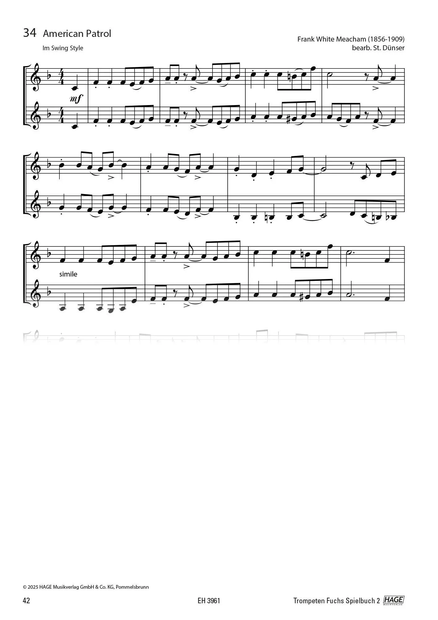 Bild: 9783866265448 | Trompeten Fuchs Spielbuch, Band 2 | Stefan Dünser | Broschüre | 80 S.