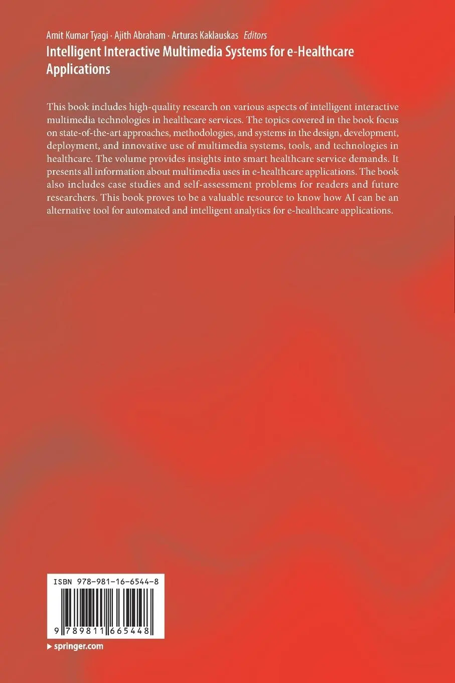 Rückseite: 9789811665448 | Intelligent Interactive Multimedia Systems for e-Healthcare...