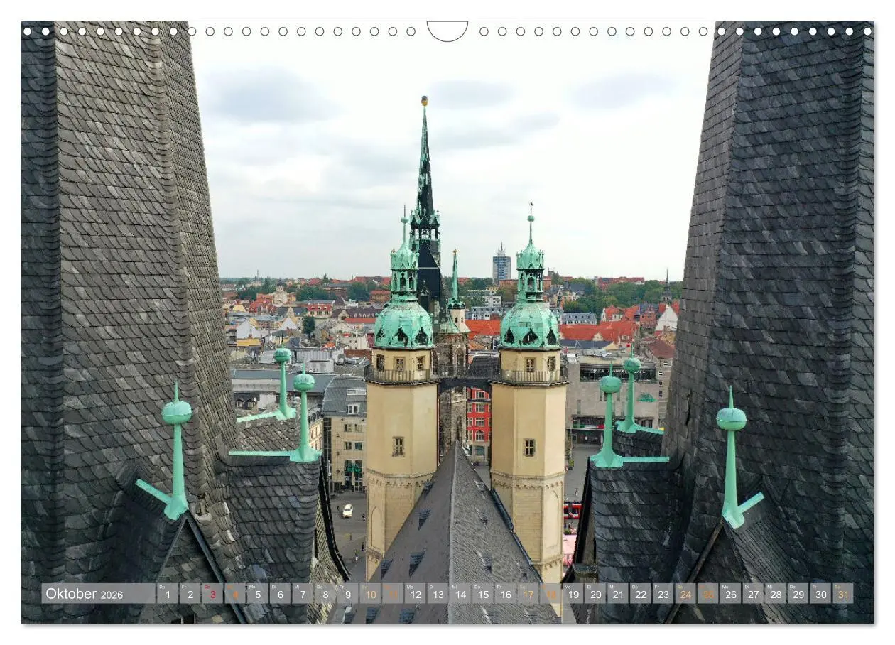 Bild: 9783457525548 | HALLE SAALE GEDROHNT 2026 (Wandkalender 2026 DIN A3 quer), CALVENDO...