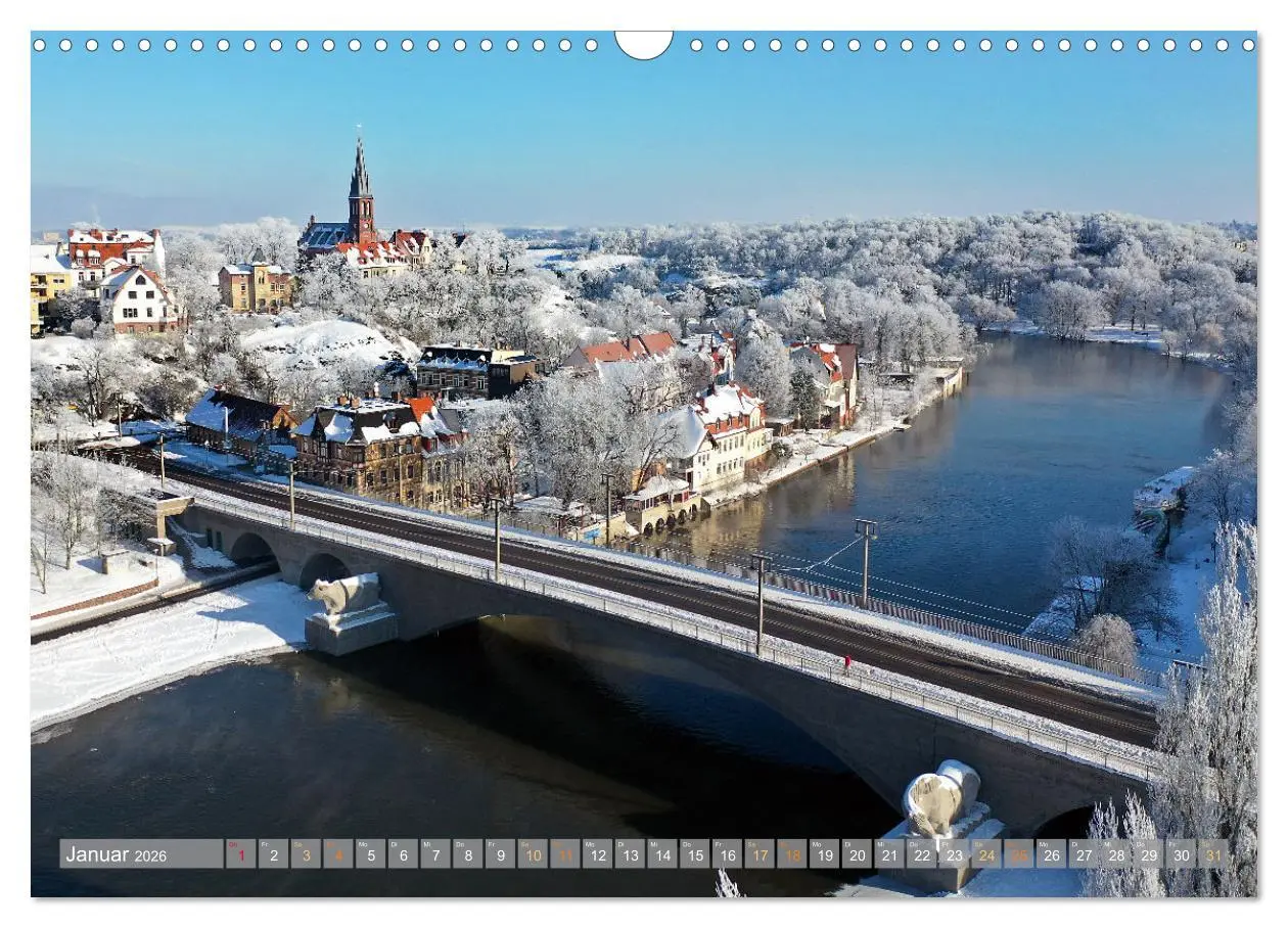 Bild: 9783457525548 | HALLE SAALE GEDROHNT 2026 (Wandkalender 2026 DIN A3 quer), CALVENDO...