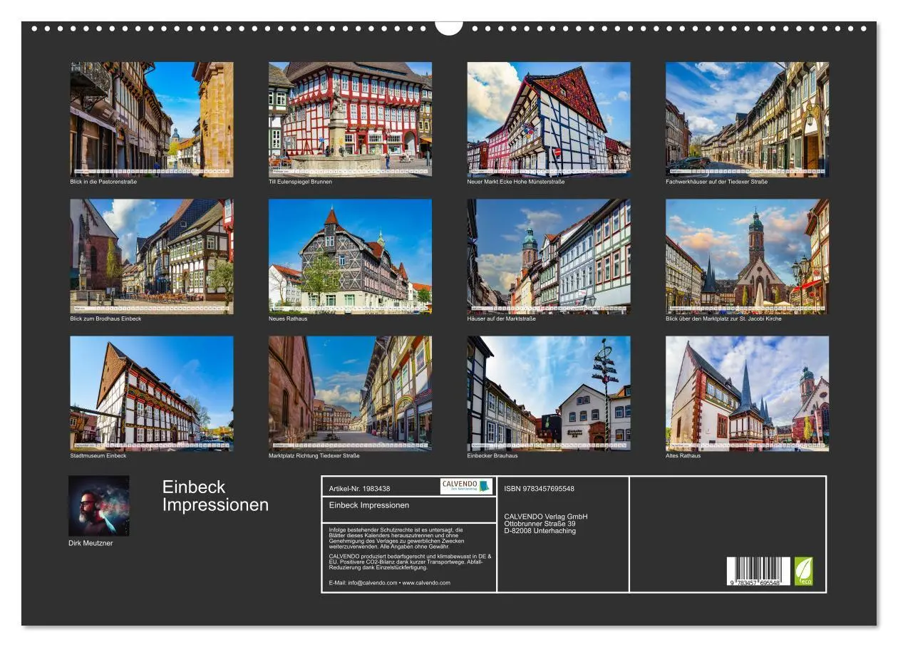 Bild: 9783457695548 | Einbeck Impressionen (Wandkalender 2026 DIN A2 quer), CALVENDO...