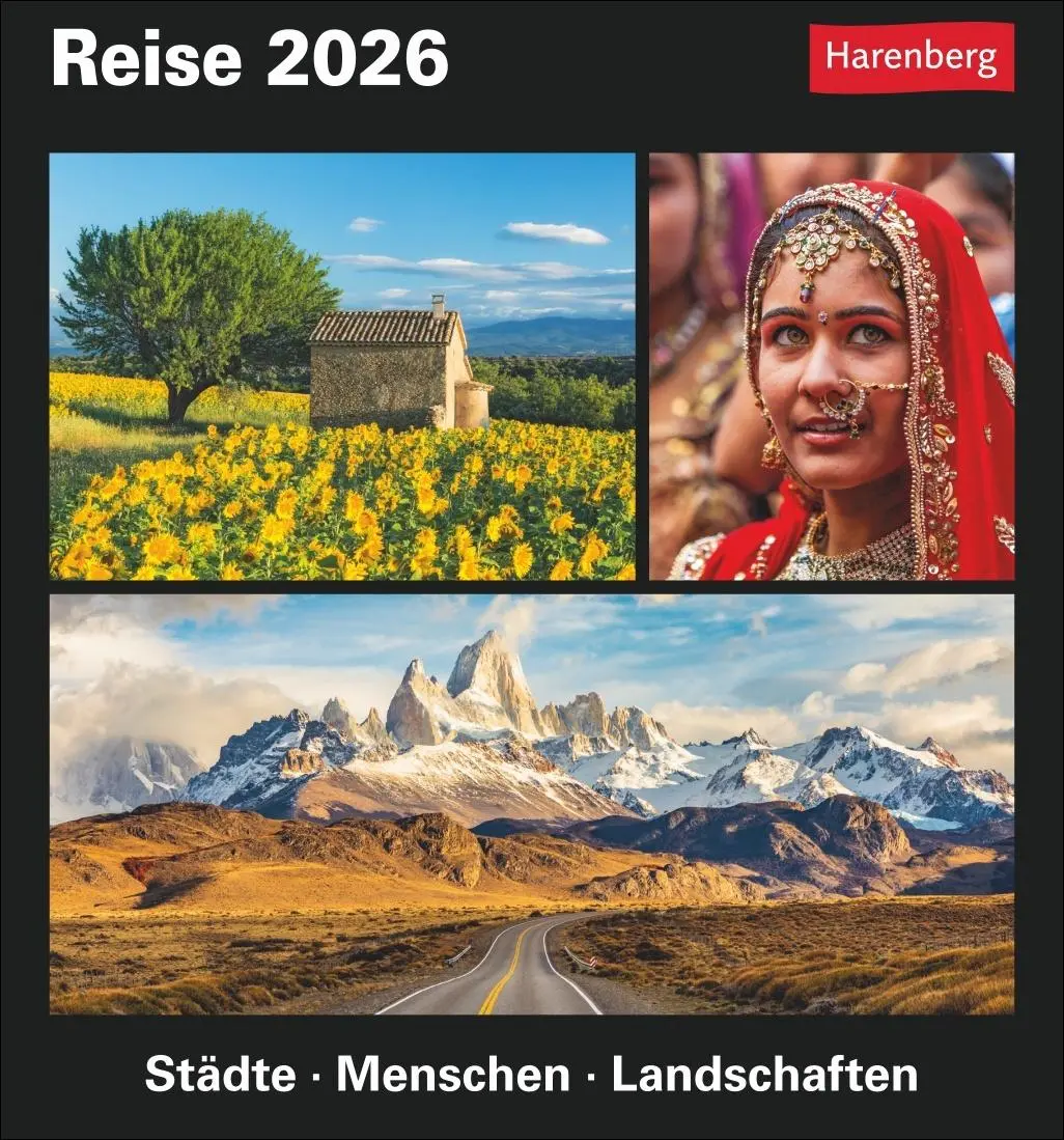 Cover: 9783840035548 | Reise Tagesabreißkalender 2026 - Kulturkalender - Städte, Menschen,...