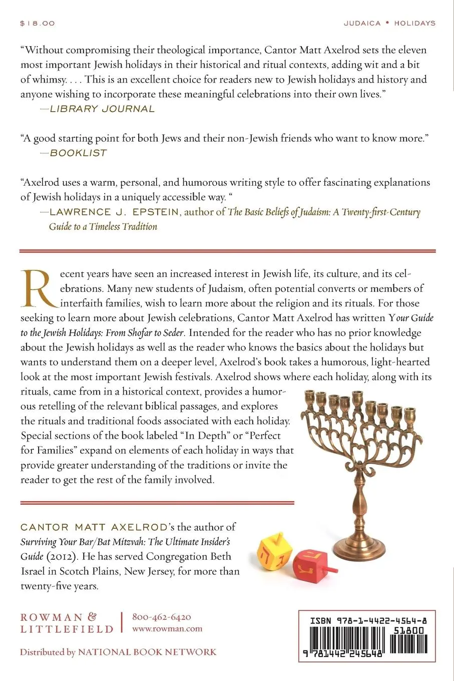 Rückseite: 9781442245648 | Your Guide to the Jewish Holidays | From Shofar to Seder | Axelrod
