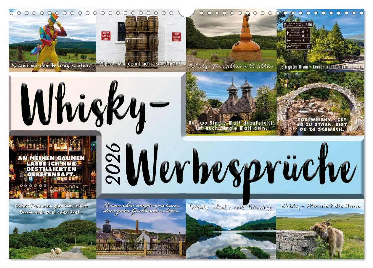 Cover: 9783457515648 | Whisky-Werbesprüche (Wandkalender 2026 DIN A3 quer), CALVENDO...