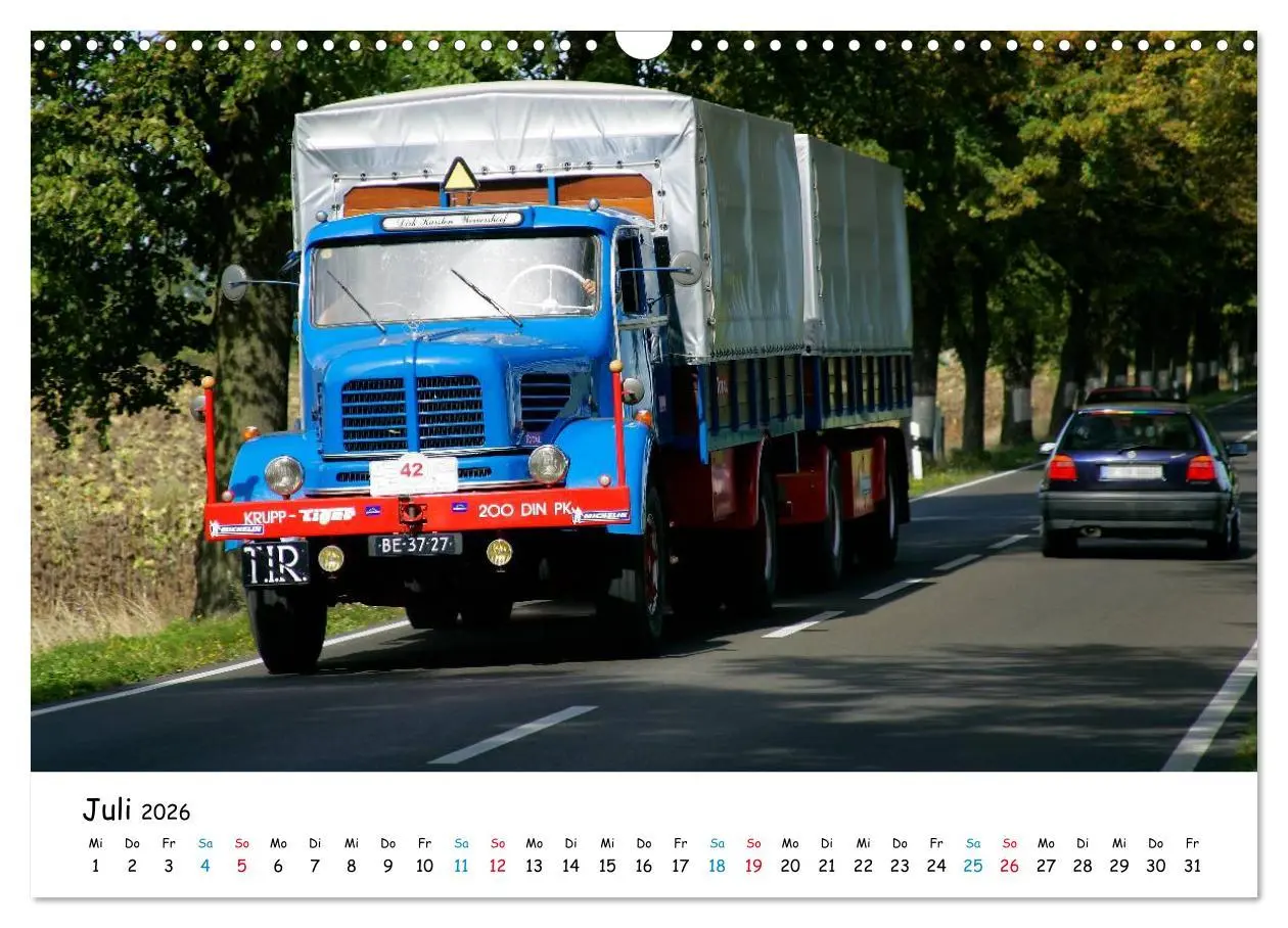 Bild: 9783516225648 | Klassische Lastkraftwagen (Wandkalender 2026 DIN A3 quer), CALVENDO...