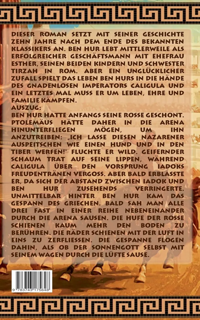Rückseite: 9783743175648 | Ben Hur - Die späten Jahre | Alexander Kronenheim | Taschenbuch | 2018