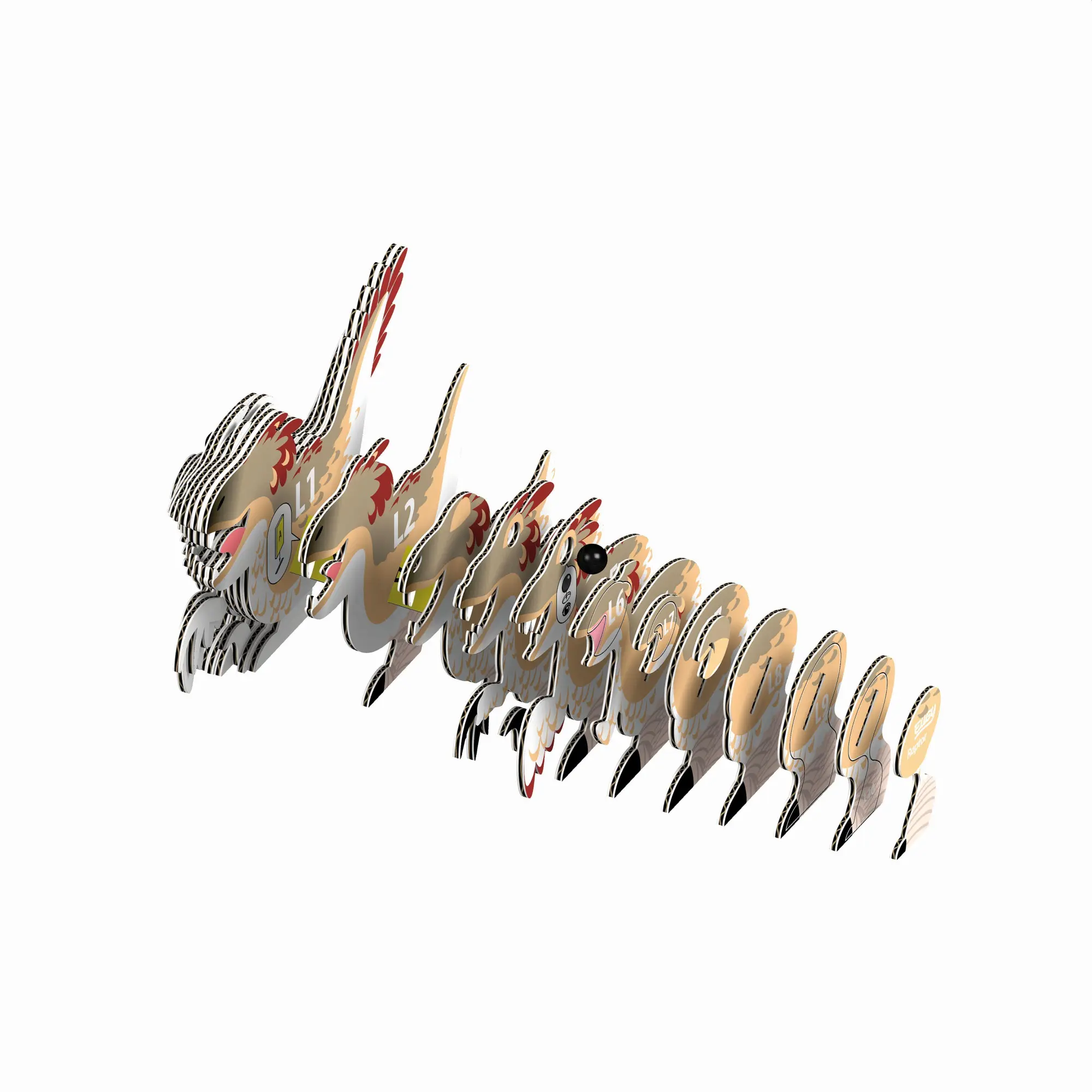 Bild: 9421903005748 | EUGY - 3D Bastelset Raptor | Eugy | Kit (Bastelset) | 650065 | Deutsch