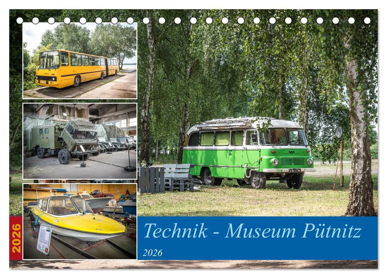 Cover: 9783457505748 | Technik-Museum Pütnitz (Tischkalender 2026 DIN A5 quer), CALVENDO...