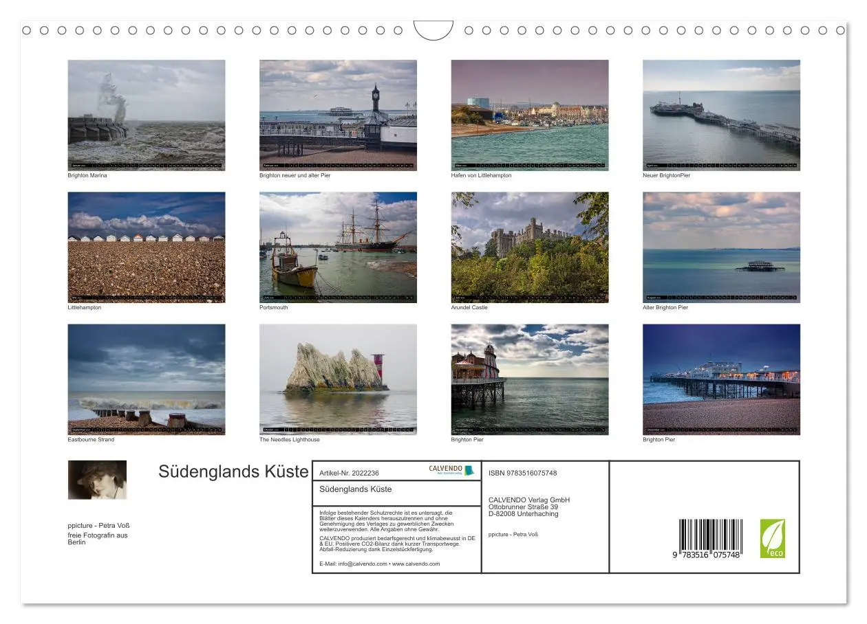 Bild: 9783516075748 | Südenglands Küste (Wandkalender 2026 DIN A3 quer), CALVENDO...