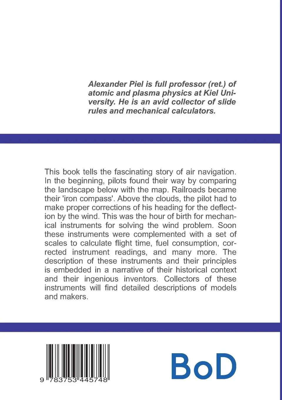 Rückseite: 9783753445748 | Dead Reckoning Computers for Air Navigation | Alexander Piel | Buch