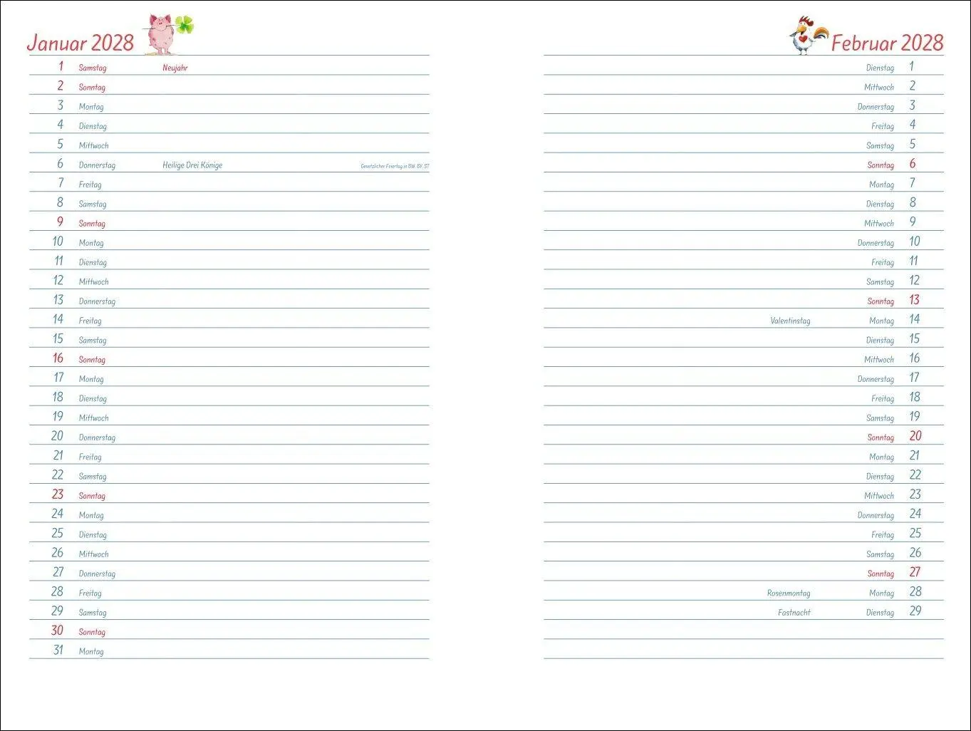 Bild: 9783756415748 | Helme Heine: Familienplaner-Buch A6 2027 | Helme Heine | Taschenbuch